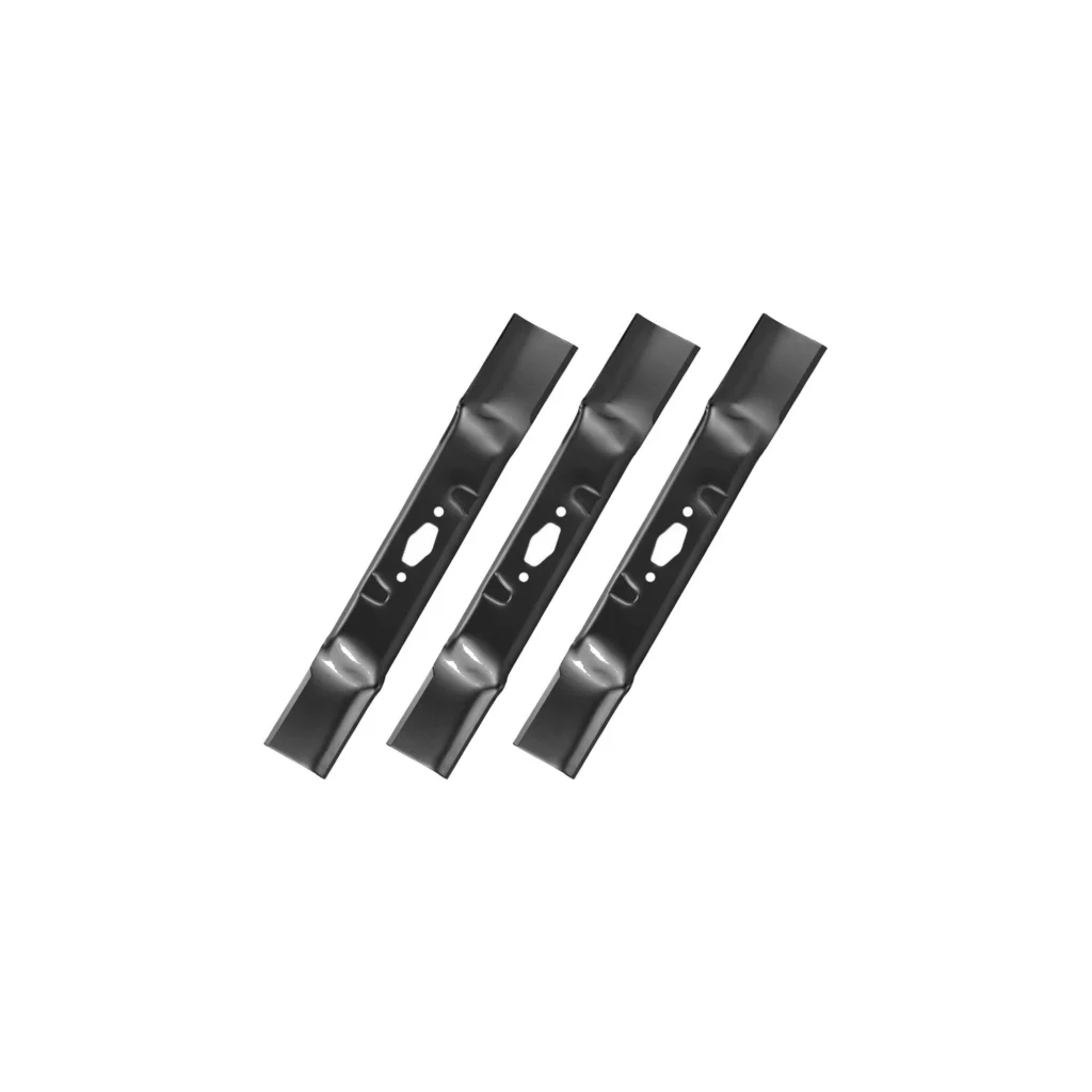 Three black windshield wiper blades arranged diagonally on a white background