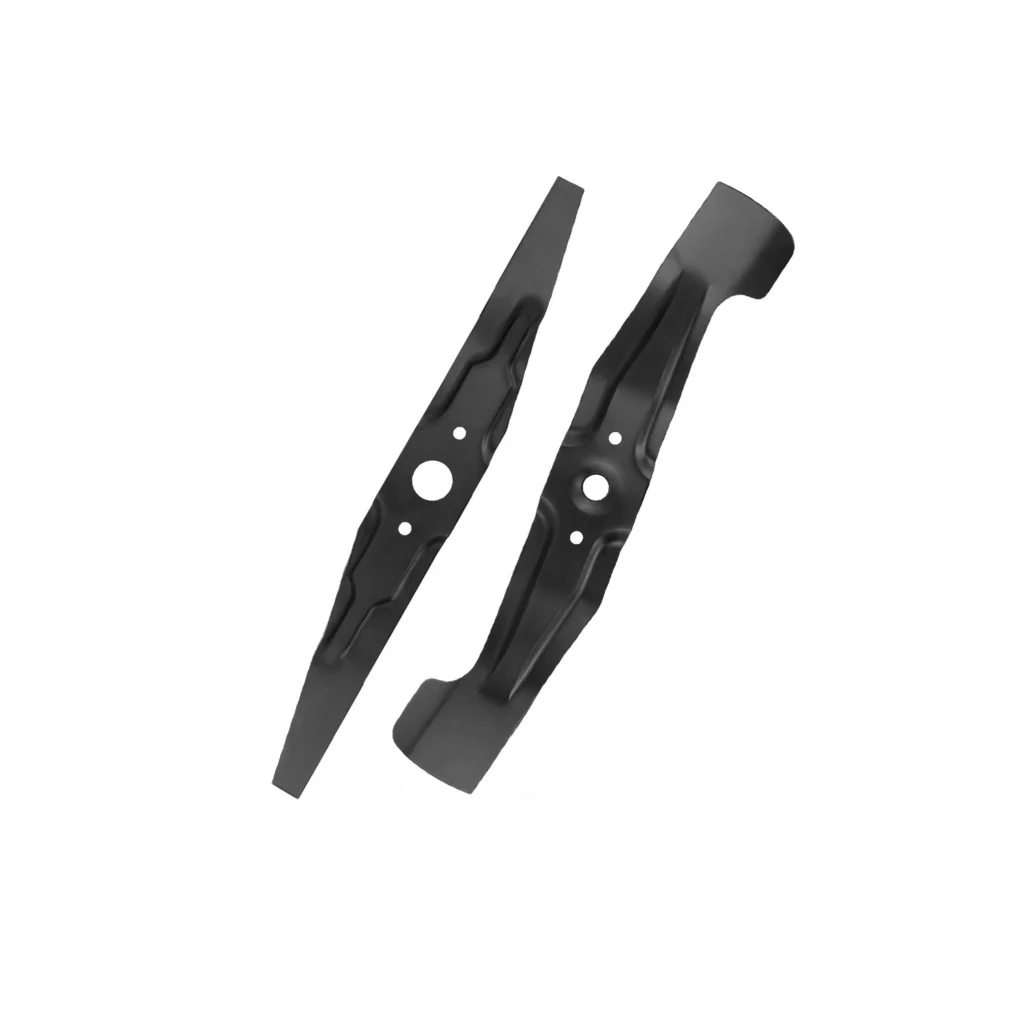 Pair of black windshield wiper blades laid diagonally on a white background with mounting holes visible.